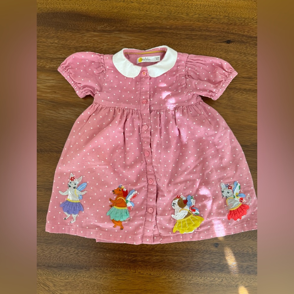 Baby Boden Woven Appliqué Dress - size 9-12mo